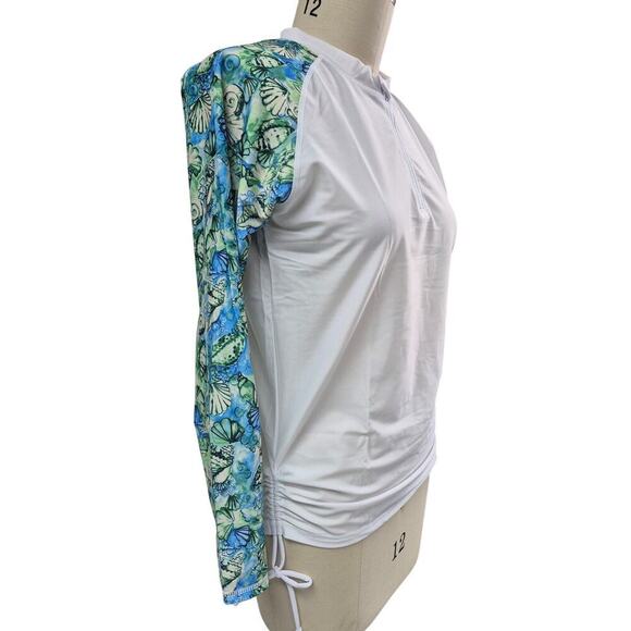 Banana Boat UPF 50+ Swim/ Sun Shirt Zipper Neck Poly/Spandex Sz L - Picture 2 of 5